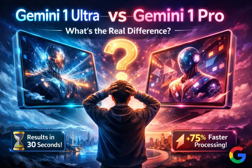 Gemini 1 Ultra vs Gemini 1 Pro