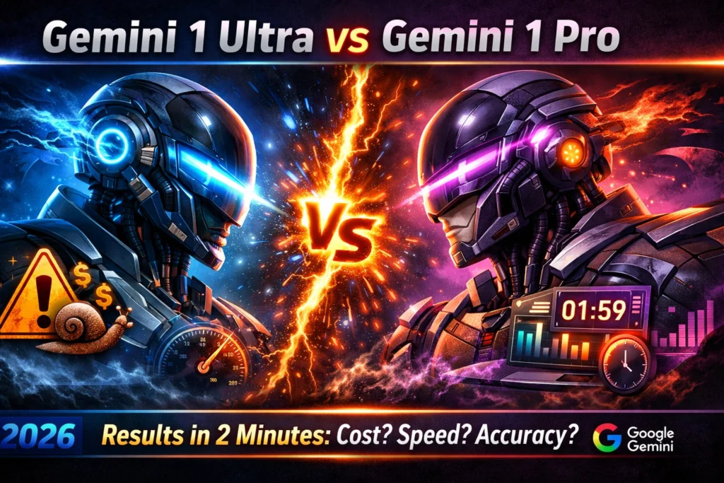 Gemini 1 Ultra vs Gemini 1 Pro,