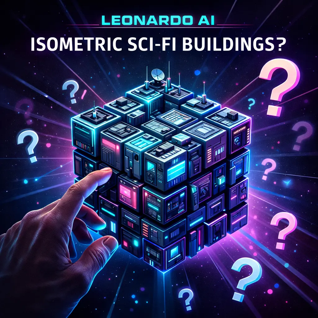 Leonardo AI Isometric Sci-Fi Buildings