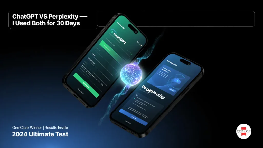 “Infographic comparing ChatGPT vs Perplexity in 2026, showing strengths in creative writing, research citations, real-time info, workflow tips, and pricing for content creators and students.