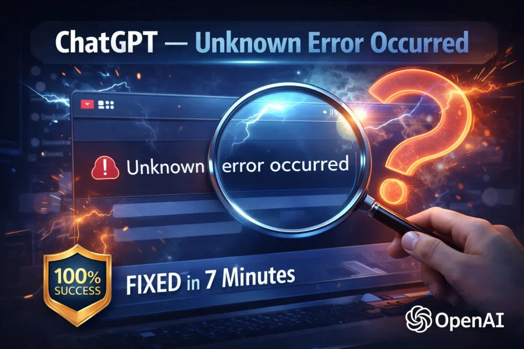 ChatGPT — Unknown Error Occurred