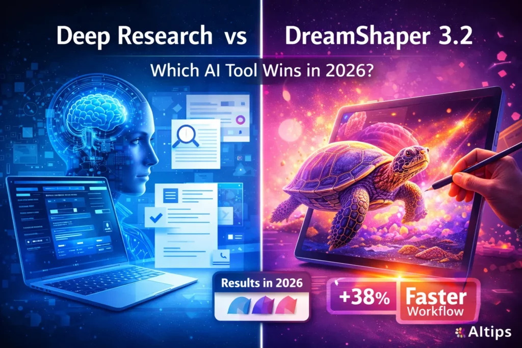Deep Research vs DreamShaper 3.2