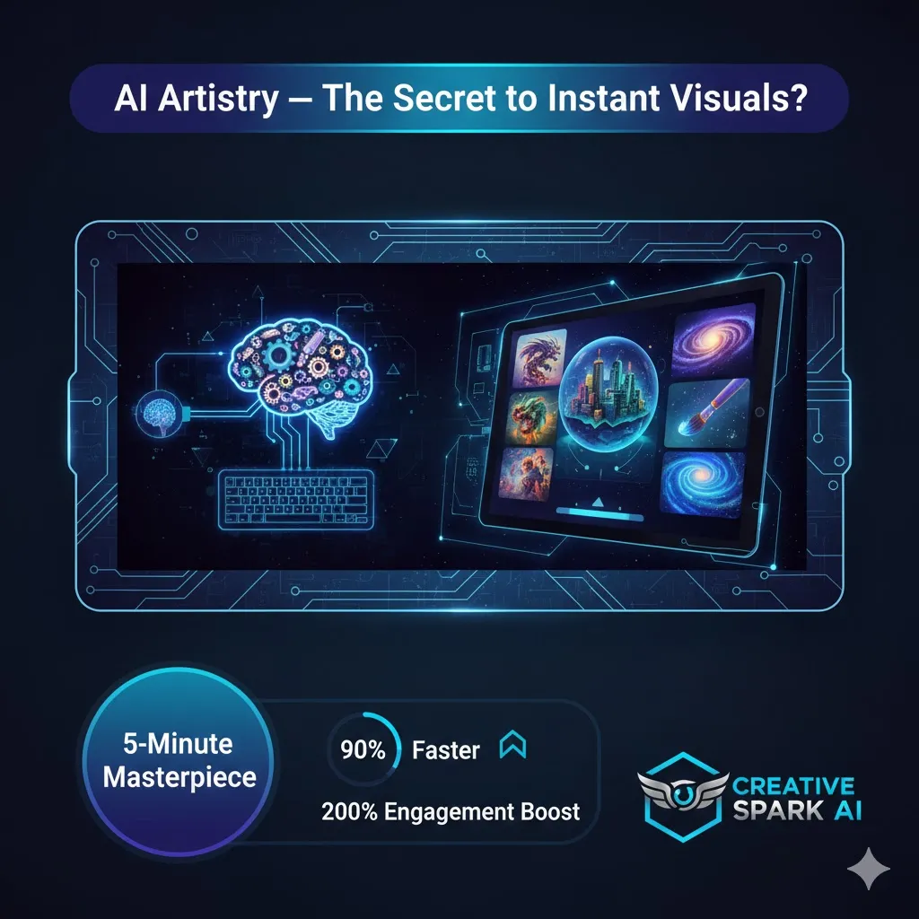 Infographic comparing the top 5 AI image generation tools for marketers and designers with labeled bars, readable stats, and modern flat design.
