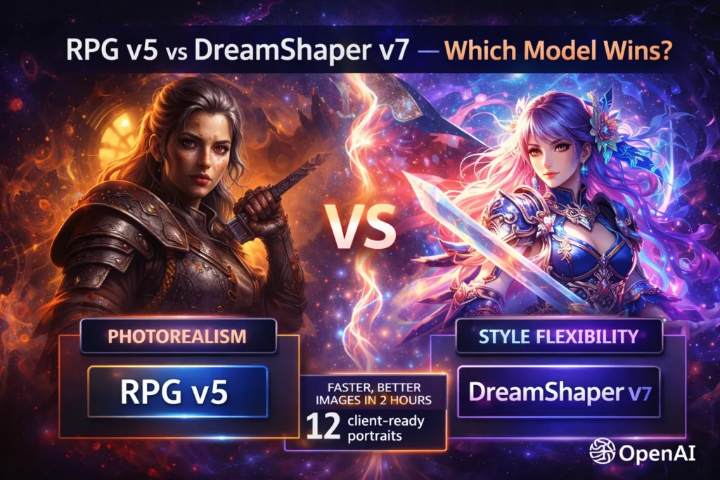 RPG v5 vs DreamShaper v7
