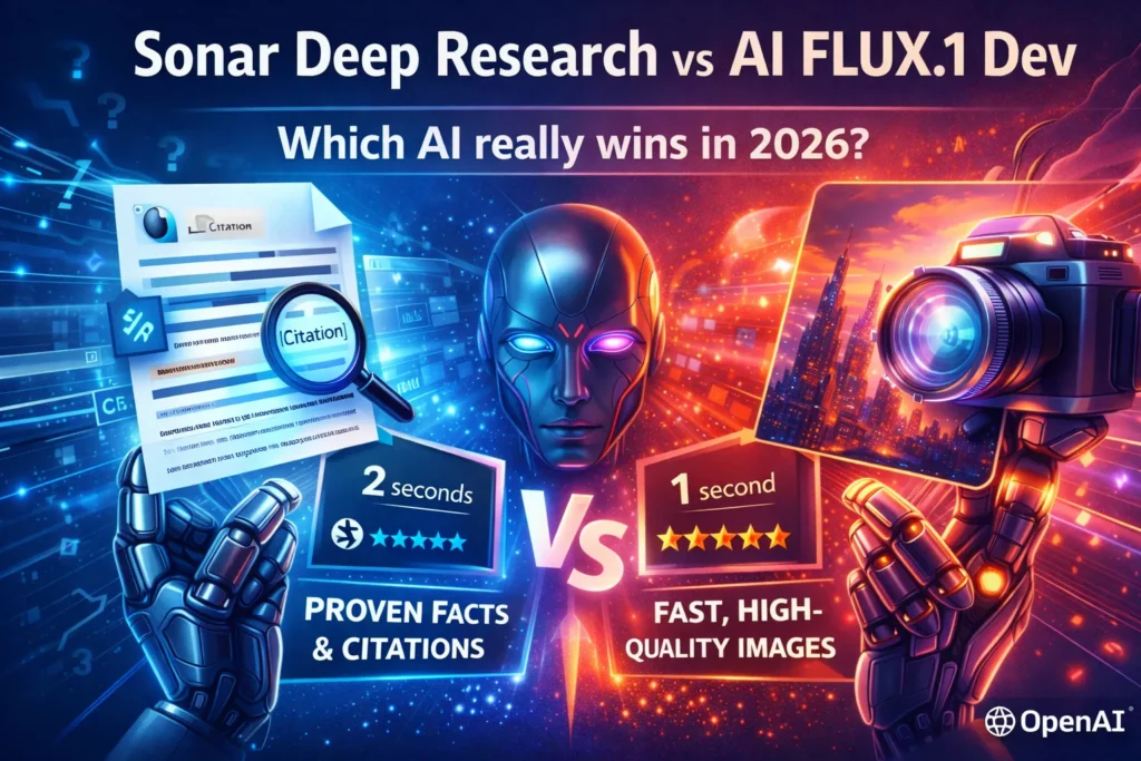 Sonar Deep Research vs AI FLUX.1 Dev