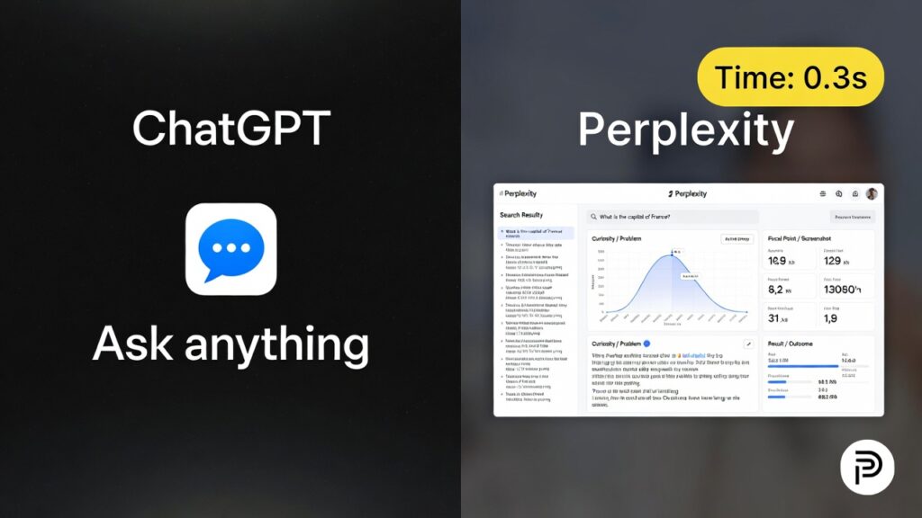 “Infographic comparing ChatGPT vs Perplexity in 2026, showing strengths in creative writing, research citations, real-time info, workflow tips, and pricing for content creators and students.