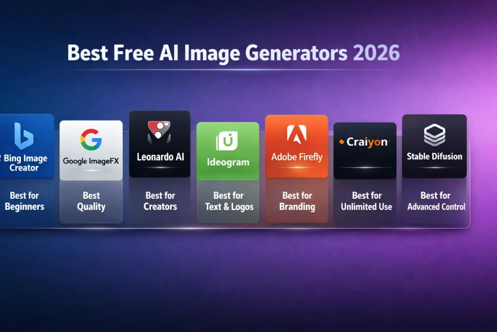 Best free AI image Generators.