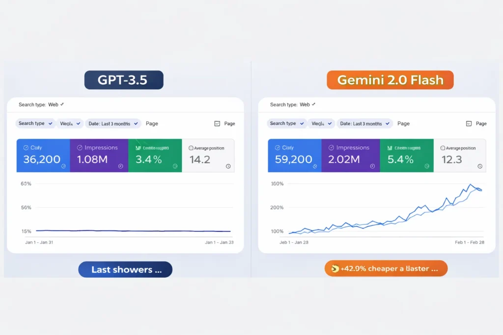 GPT-3.5 vs Gemini 2.0 Flash'