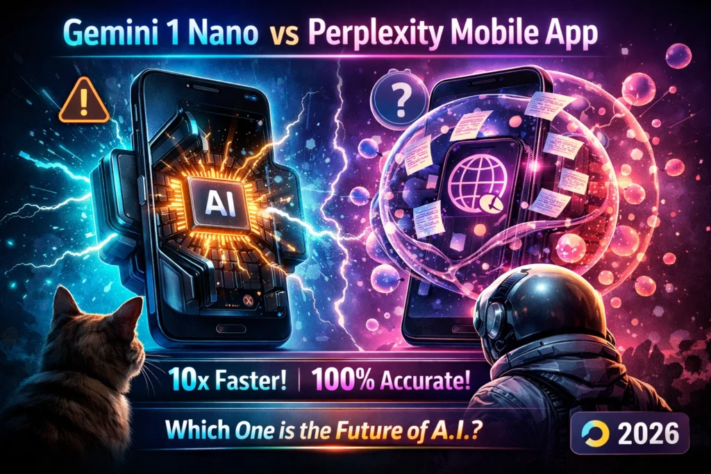 Gemini 1 Nano vs Perplexity Mobile App