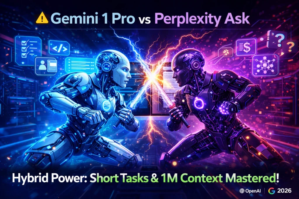 Gemini 1 Pro vs Perplexity Ask,